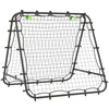 DodiOnline Double Sided Football Rebounder Net, Football Rebound Goal with Five Adjustable Angles, Black