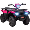 DodiOnline 12V Kids Quad Bike with Forward, Reverse Functions, Ride-On ATV w/ Music, LED, Headlights, for Ages 3-5 Years - Pink