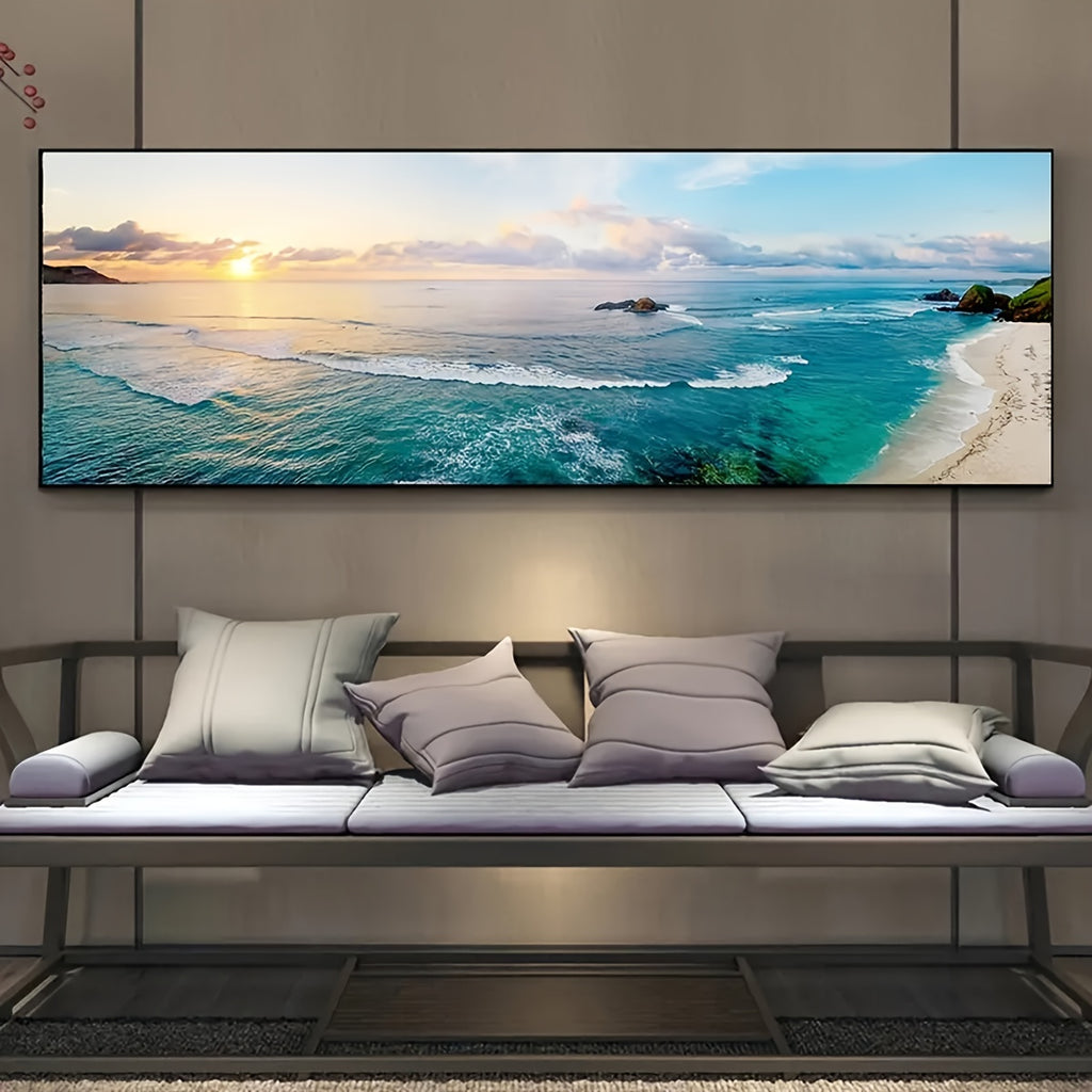 1pc Art Canvas Print Poster, Nature Landscape Canvas Wall Art, Artwork Wall Painting For Bathroom Bedroom Office Living Room Wall Decor, Home Decoration, No Frame, 19.68inch*59.05inch