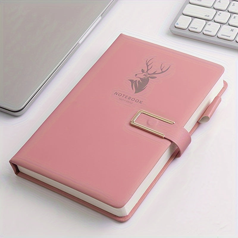 160 Pages Premium Super Smooth Faux Leather Notebook with Water-Resistant Square Ruling - Minimalist Space Theme A5 Journal for Home, Office, and Study - Soft, Durable, and Long-Lasting