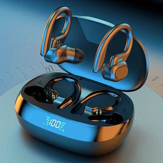 [True Wireless Earbuds with Mic] ANKRIYUL True Wireless Earbuds with Mic - Sport-Friendly, Stereo In-Ear Headphones, Touch Control, USB-C Charging Case with LED Display, Comfortable Fit for Workouts, Earbuds Wireless, ANKRIYU