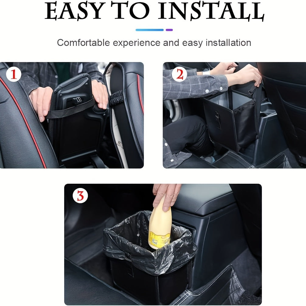 Foldable Car Trash Can, Hanging Waterproof Leakproof Trash Can Storage Bag For Car With Large Capacity, Car Interior Accessories For Women & Men Gift