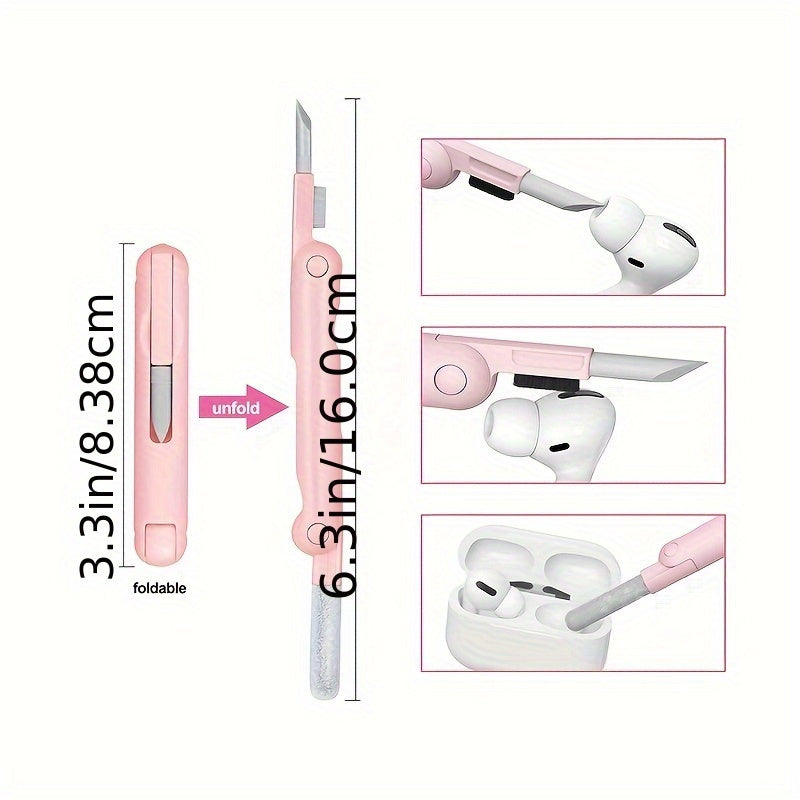 7 In 1 Electronic Cleaning Kit, Keyboard Cleaner With Keycap Extractor, Multifunctional Hair Brush, Earphone Cleaning Pen Screen Dust Cleaning Portable Tool Mobile Phone Keyboard Notebook Tablet Cleaning Tool