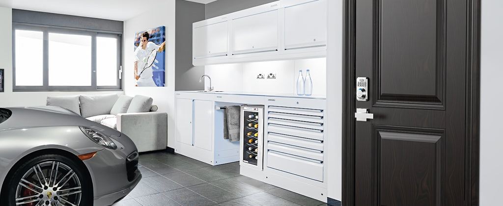 Keyless Entry Door Lock with 2 Lever Handles - Electronic Keypad Deadbolt, Auto-Locking, Anti-Peeping Password, Digital Smart Code, Brushed Aluminum, Battery-Powered (AA Batteries Included), US Standard, Smart Door Lock