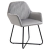 DodiOnline Modern Arm Chair Upholstered Accent Chair with Metal Base for Living Room Grey