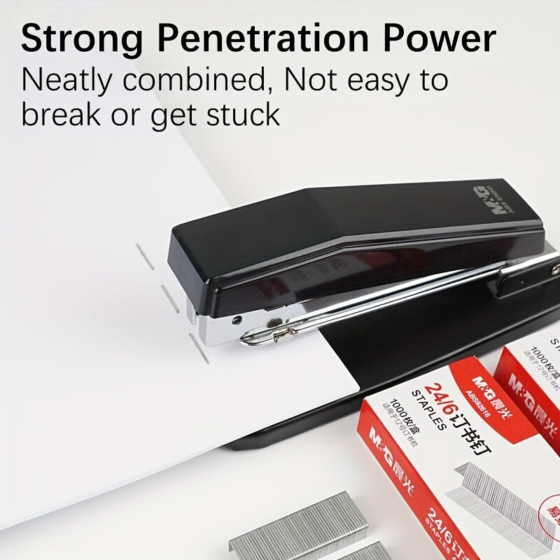 1000 Staples/box M&G Stationery 12# Staples, High-strength Easy-to-Penetrate Staples, Office Supplies