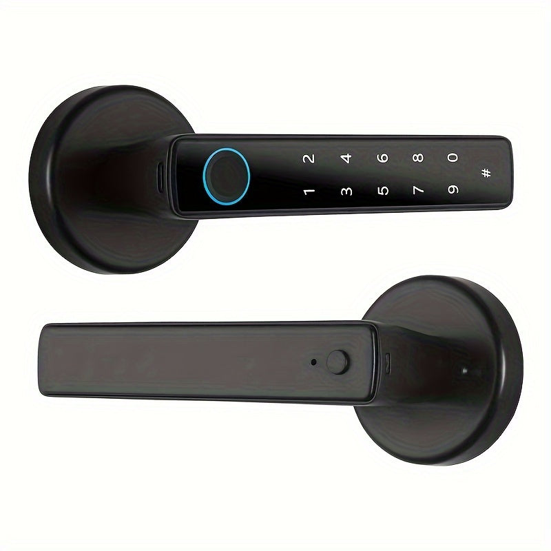 Fingerprint Password Mobile Phone App Smart Lock Digital Electronic Room Door Handle Lock