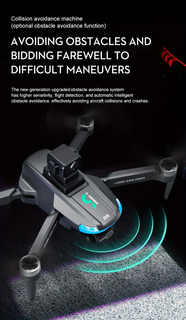 New S9S aerial drone, GPS positioning, Automatic return, Remote-controlled aircraft, High-definition dual camera with 2-axis Self Stabilizing Electronic Anti-Shake Gimbal, Brushless motor, Foldable four axis aircraft