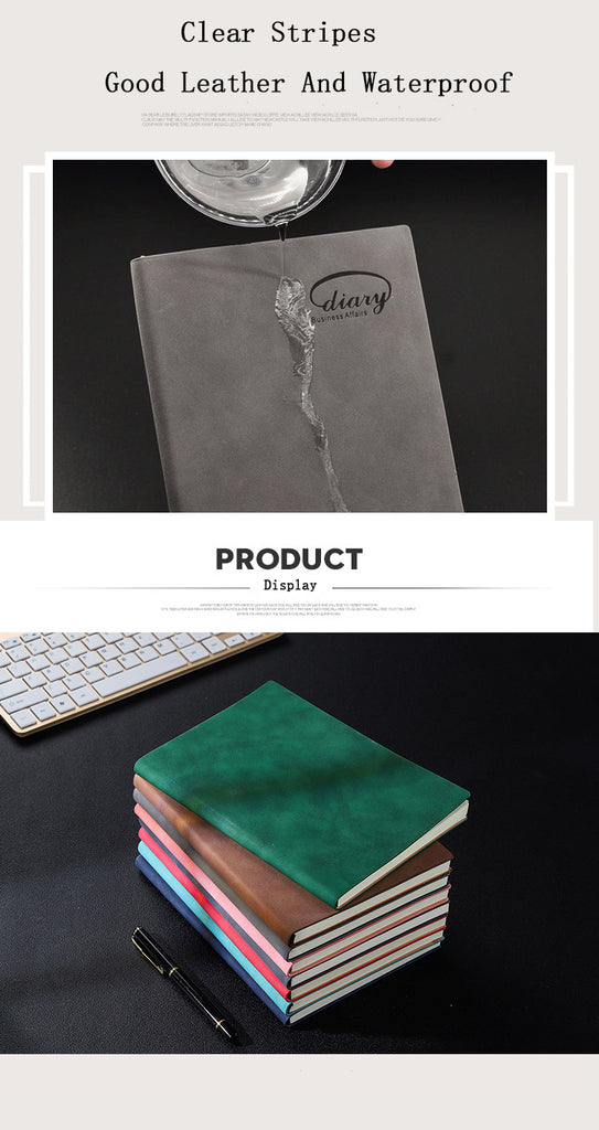 A5 Notebook Business Notebook, Soft Faux Leather Notepad 200 Pages A5 Thickening, Notebook For Office Home School Business Journal Notebooks Note Book