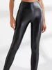 Skinny High Waist Pants, Solid Pu Leather Every Day Pants, Women's Clothing