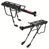 Bicycle Rear Bracket, Bicycle Seat Luggage Rack Holder Carrier For Luggage, Cargo, 90kg/190LB Load, Aluminum Alloy Adjustable Rack With Reflector For Cycling Camping Touring Sport