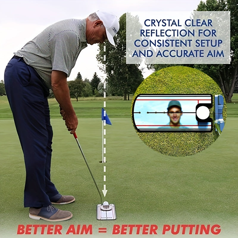 Golf Putting Mirror - Perfect Your Alignment and Swing with Outdoor Training Aid and Swing Trainer Accessory