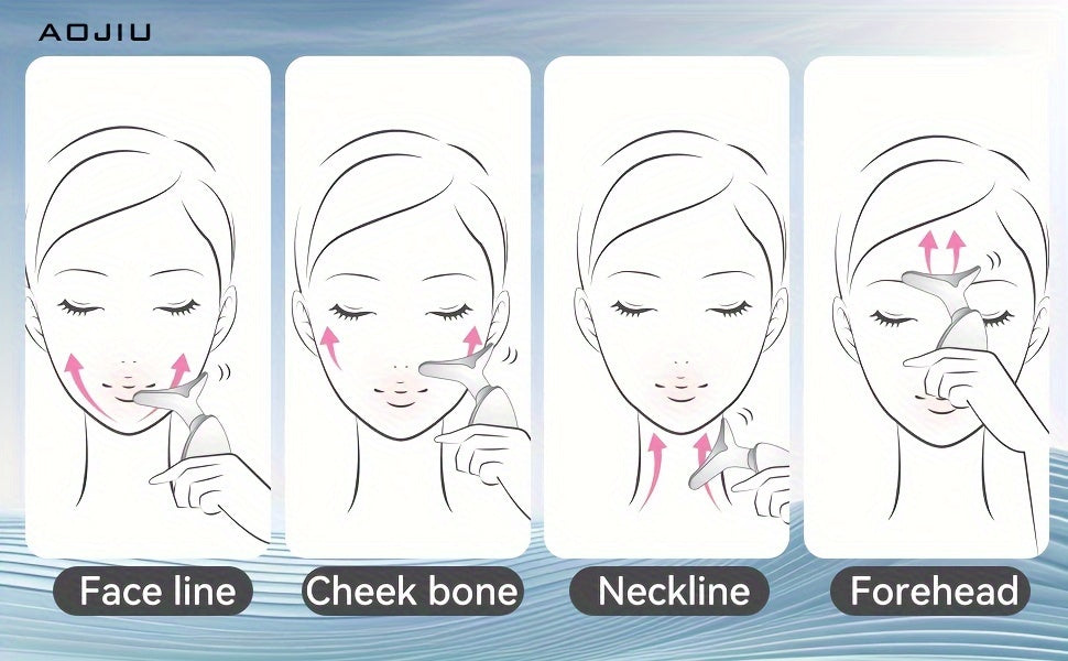 AOJIU SpaLux - 3-Mode Portable Neck and Facial Massager for Relaxation, Skin Care, and Beauty - Perfect Gift for Girls and Women