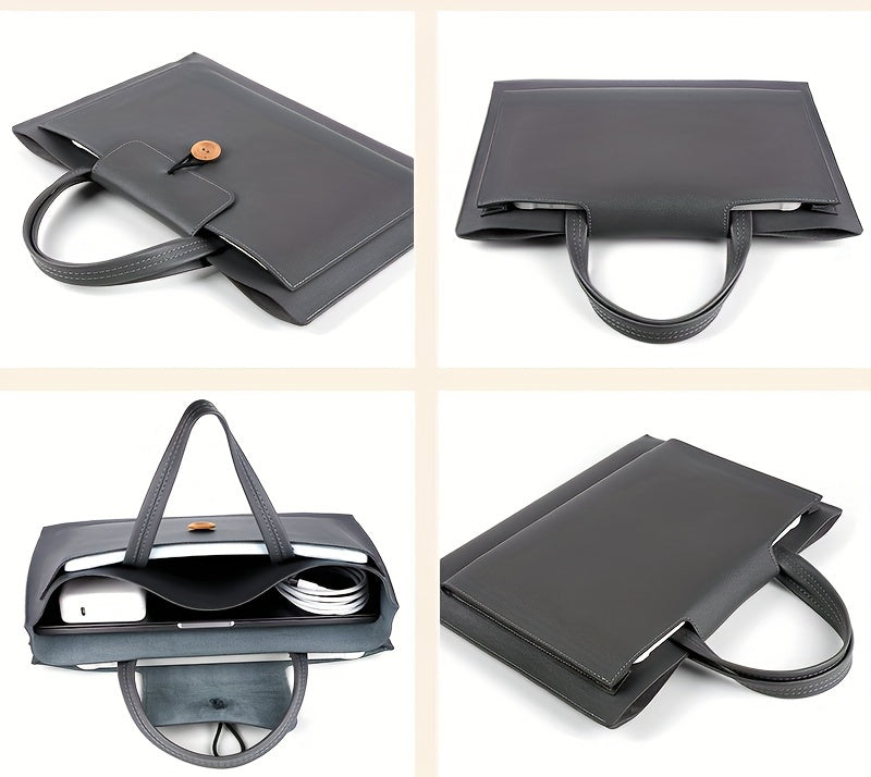 Lightweight Handbag Suitable For 15.6/16-Inch Computer Tote Bag Office Briefcase Waterproof Lightweight Artificial Leather Computer Bag