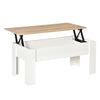 DodiOnline Lift Top Coffee Table with Hidden Storage Compartment, Lift Tabletop Pop-Up Center Table for Living Room