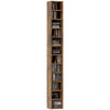 DodiOnline 204 CD Tall Narrow Media Storage Tower - Rustic Brown