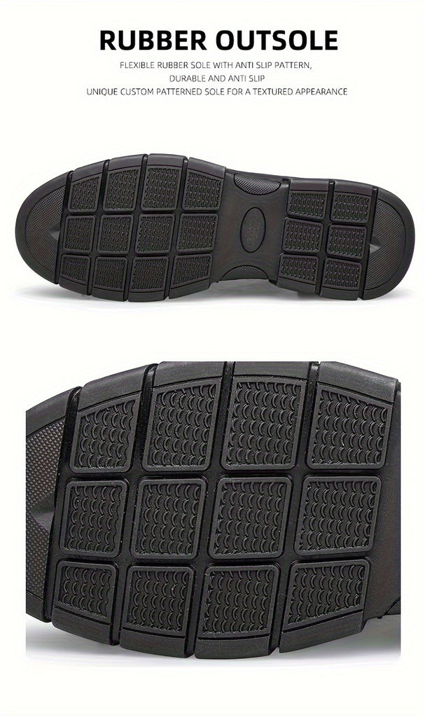 CLOHOO Men's Stitching Casual Shoes, Wear-resistant Anti-skid Lace-up Shoes With PU Leather Uppers For Outdoor, Men;s Daily Office Footwear For Spring And Autumn