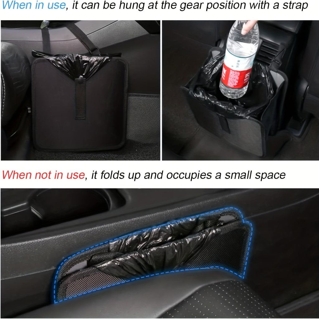 Foldable Car Trash Can, Hanging Waterproof Leakproof Trash Can Storage Bag For Car With Large Capacity, Car Interior Accessories For Women & Men Gift