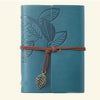 Retro Leaf Leather Loose-leaf Notebook Strap Portable Travel Record Hand Ledger Learning Stationery