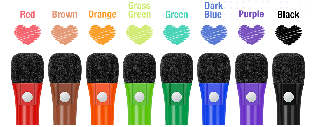 Fine Tip Dry Erase Markers 8pcs, Magnetic Dry Erase Markers With Eraser, Skinny Low Odor White Board Marker Pens Bullet Tip Fine Point Thin Dry Erase Markers For Office Supplies