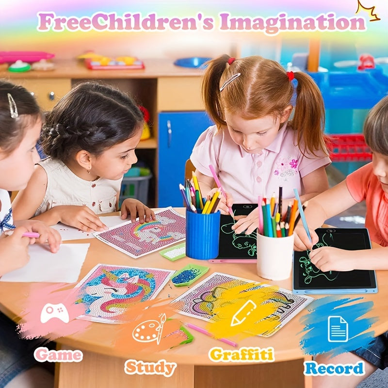 1pcs 8.5-Inch Durable ABS LCD Writing Tablet for Kids, Electronic Doodle Pad with One-Click Erase, Ideal Educational Toy Gift for Birthday, Halloween, Christmas, and Thanksgiving