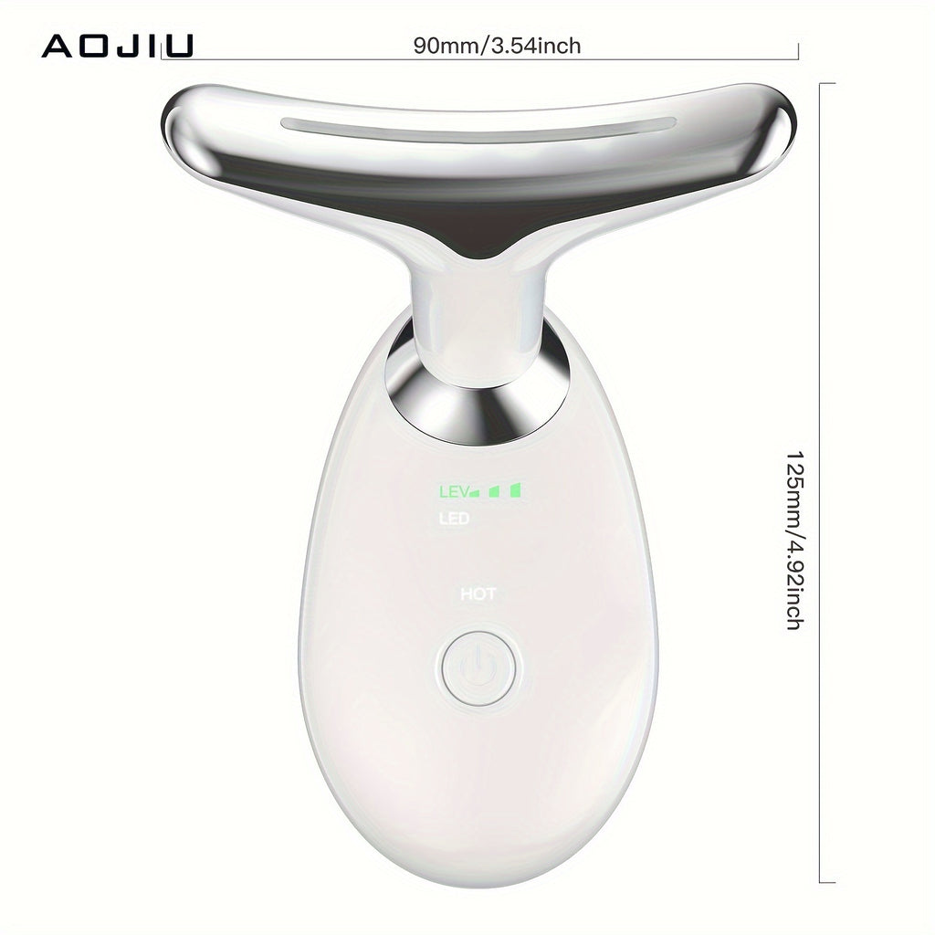 AOJIU SpaLux - 3-Mode Portable Neck and Facial Massager for Relaxation, Skin Care, and Beauty - Perfect Gift for Girls and Women