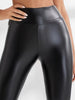 Skinny High Waist Pants, Solid Pu Leather Every Day Pants, Women's Clothing