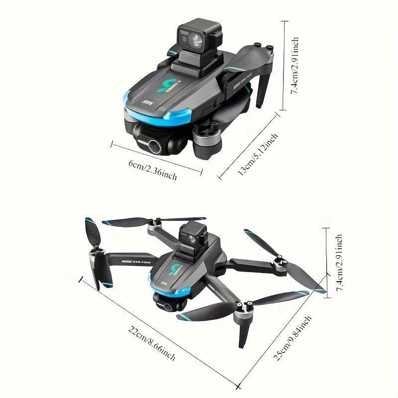 New S9S aerial drone, GPS positioning, Automatic return, Remote-controlled aircraft, High-definition dual camera with 2-axis Self Stabilizing Electronic Anti-Shake Gimbal, Brushless motor, Foldable four axis aircraft