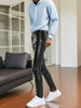 Men's Casual Chic High Stretch PU Leather Pants, Street Style Sexy Pants For Nightclub Party Dinner Performance K-pop