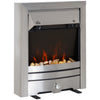 DodiOnline 2KW Stainless Steel Electric Fireplace Pebble Burning Effect Heater Fire Flame Indoor Stove LED Lighting