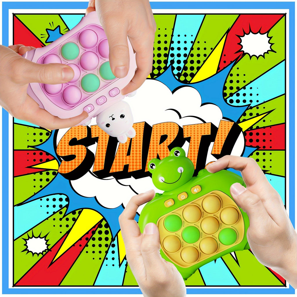 1pc Fast Push Bubble Game, Handheld Pop Light Up Pro Game Toy, Electronic Quick Push Game, Sensory Toy, Pink Bunny Halloween Christmas Gift