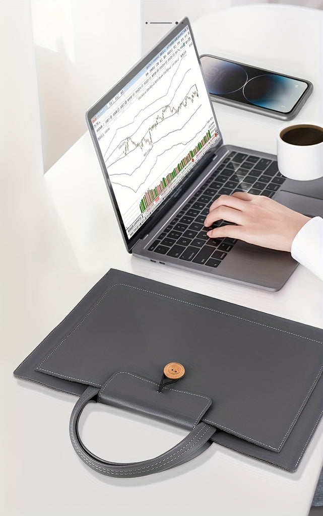 Lightweight Handbag Suitable For 15.6/16-Inch Computer Tote Bag Office Briefcase Waterproof Lightweight Artificial Leather Computer Bag