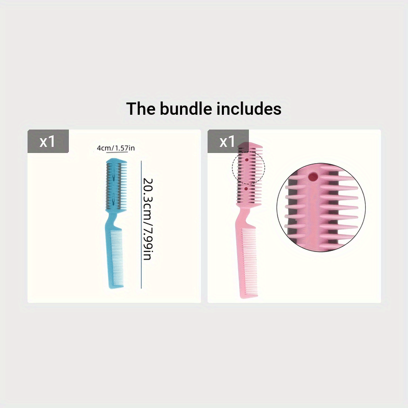 1Pc Dual-Head Pet Grooming Comb - Effortless Hair Removal & Trimming - Safe Razor Blades for Dogs & Cats - Premium Cleaning Beauty Tool for Professional Hairdressing