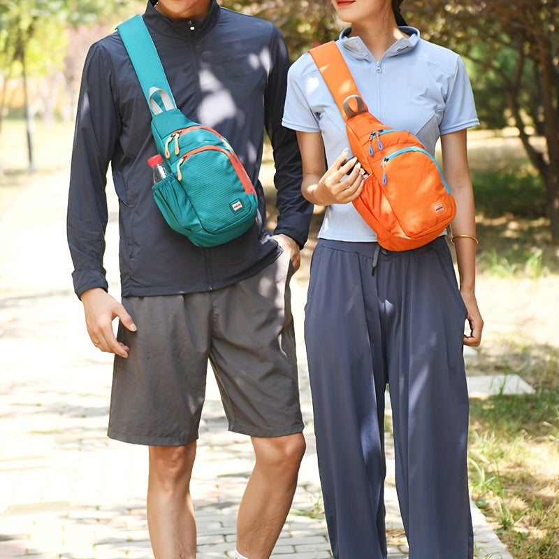 [Trendy Belt Bag] Trendy Nylon Belt Bag | Zipper Sling Bag with Side Pocket for Outdoor Sports
