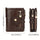 1pc Men's Casual Top-Grain Leather Wallet - Solid Color with Buckle, Polyester Lining - Ideal Gift | Large Capacity | Vintage Cowhide Design