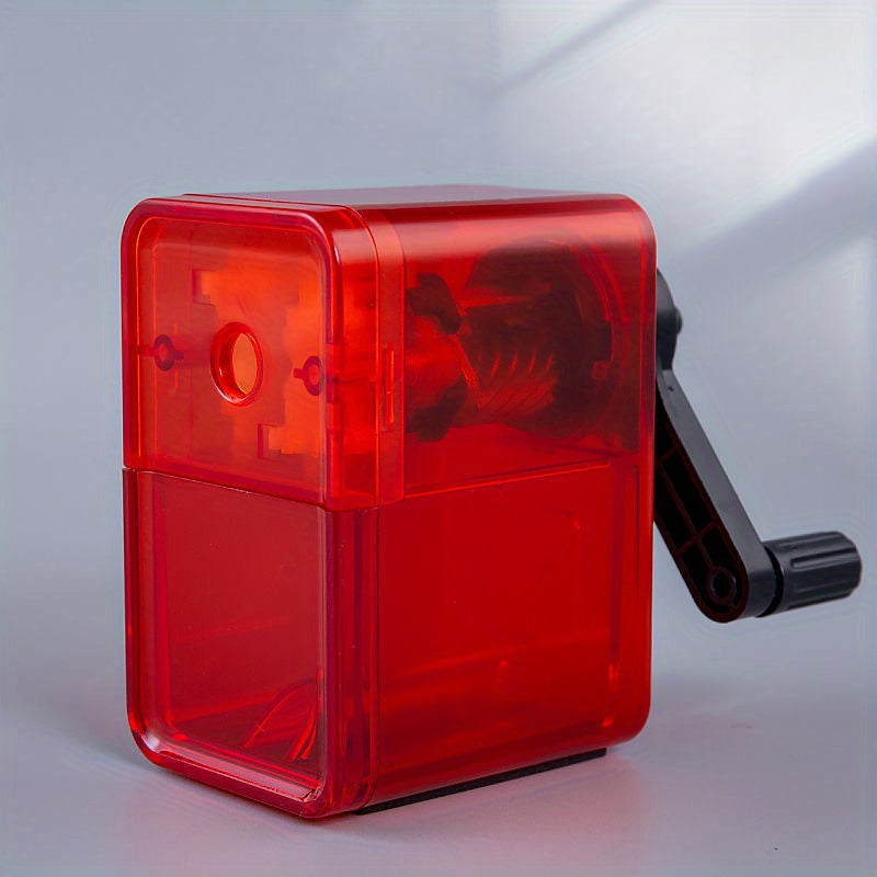 Heavy Duty Manual Pencil Sharpener with Spiral Blade - Fast, Efficient Sharpening for Wooden Pencils (Office, School, Artist Use)