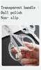 Multi-functional Stainless Steel Precision Scissors with Transparent Handle for Office, School & Crafts