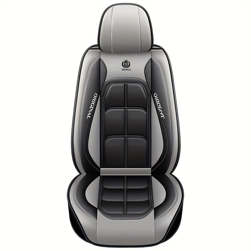 1pc Universal Car Seat Covers PU Leather Seat Covers Cushion Car Seat Protector Mat For Sedan SUV Car Accessories (Only 1 Front Seat Cover)