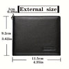 1pc Men's Genuine Leather Wallet, Ultra-thin Multi-functional Card Bag, Large Capacity Top Layer Cowhide Wallet