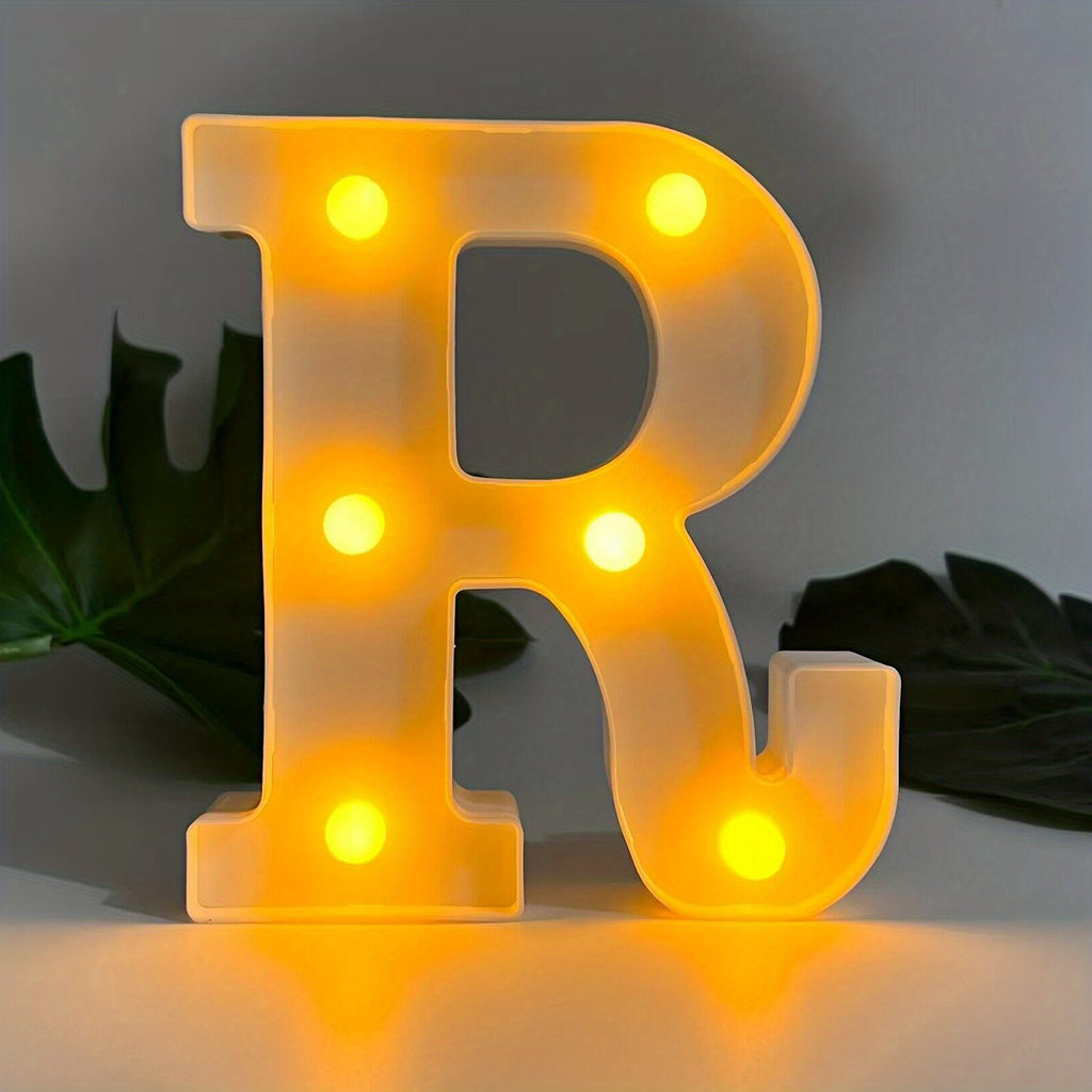 1pc Alphabet Letter LED Lights Luminous Number Lamp Decor, Battery Night Ligh, t For Home Wedding Birthday Christmas Party Decoration Letters Numbers Light, Home Decor