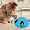 3-in-1 Interactive Cat Toy - Dual Speed Modes, Electronic Puzzle Game for Indoor Cats, Feathers & Bell Balls, Battery-Powered