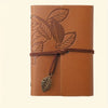 Retro Leaf Leather Loose-leaf Notebook Strap Portable Travel Record Hand Ledger Learning Stationery