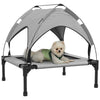 PawHut Cooling Raised Pet Bed w/ Washable Breathable Mesh, for Small Medium Dogs, 76 x 61 x 69.5cm - Light Grey