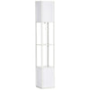 DodiOnline 156cm Floor Lamp Shelving Unit - White