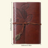Retro Leaf Leather Loose-leaf Notebook Strap Portable Travel Record Hand Ledger Learning Stationery