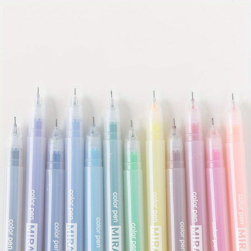 12pcs 12pcs Color Gel Pen Set Kawaii Blue 0.5Mm Ballpoint Pen for Journal Cute School Supplies Stationery Office Accessories
