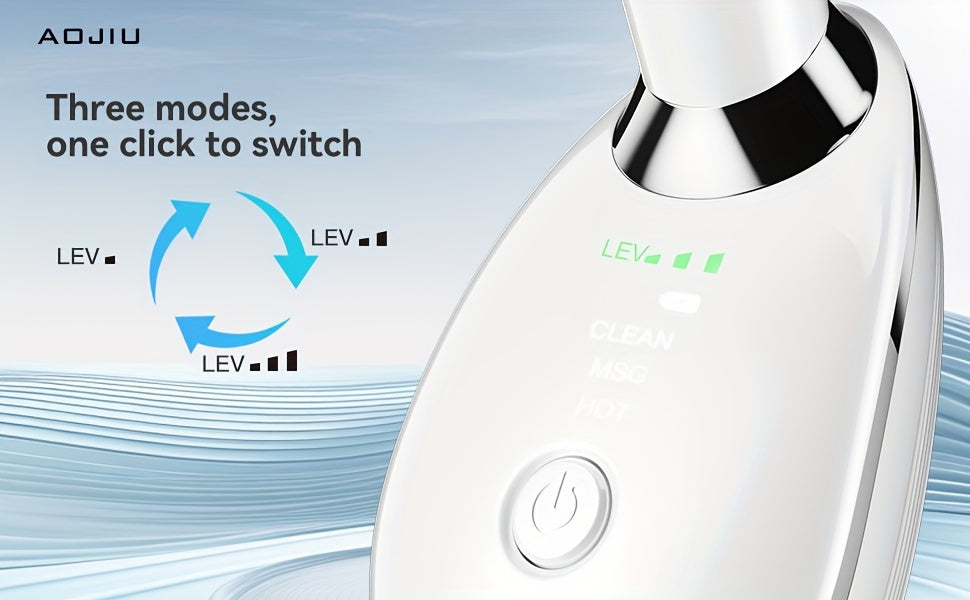 AOJIU SpaLux - 3-Mode Portable Neck and Facial Massager for Relaxation, Skin Care, and Beauty - Perfect Gift for Girls and Women
