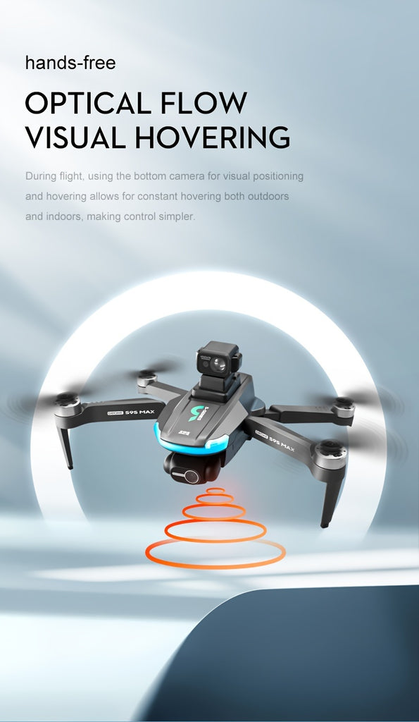 New S9S aerial drone, GPS positioning, Automatic return, Remote-controlled aircraft, High-definition dual camera with 2-axis Self Stabilizing Electronic Anti-Shake Gimbal, Brushless motor, Foldable four axis aircraft