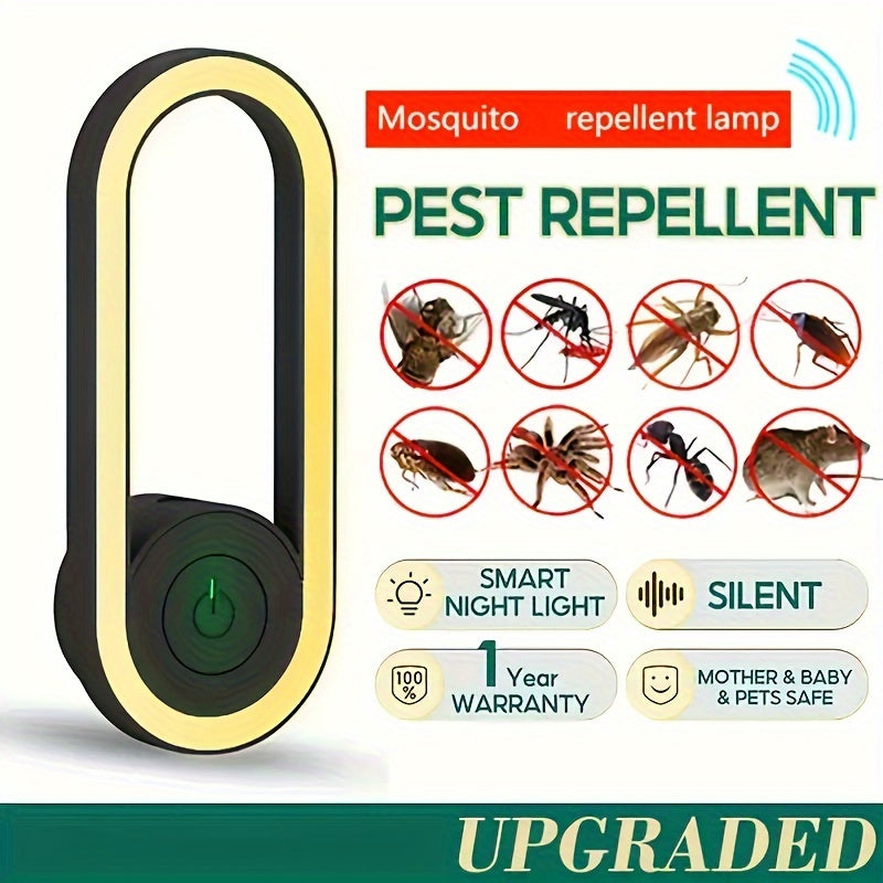 1pc/2pcs USB Electronic Mosquito Repellent Lamp-LED Lighting Night Light Atmosphere Lamp Keep Insects Away Repel Mosquitoes, Rats, Cockroaches, And Spiders