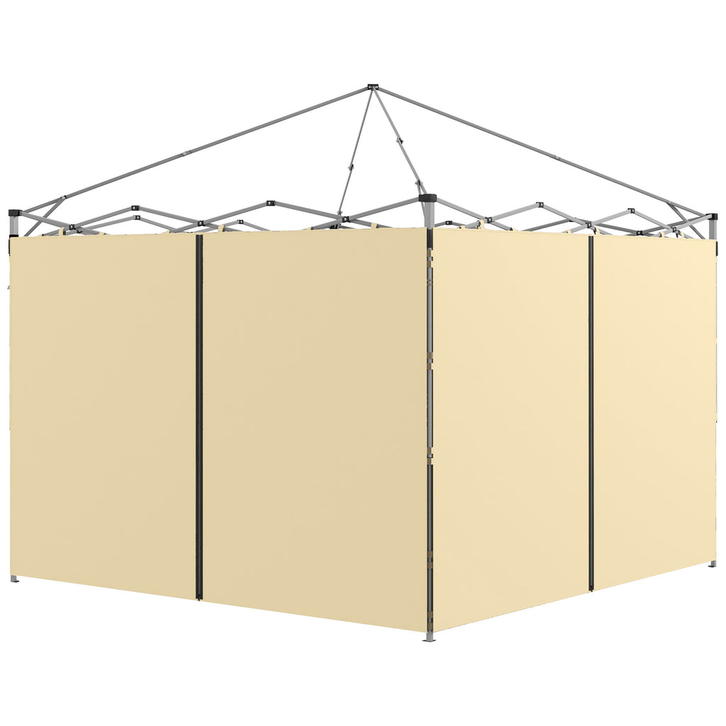 DodiOnline Set of Two 3 x 3(m) Replacement Zipped Gazebo Walls - Beige